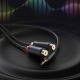 Аудіокабель UGREEN AV109 3.5mm Male to 2RCA Female Cable 25cm (Gray)(UGR-10547)