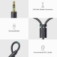 Аудіокабель UGREEN AV109 3.5mm Male to 2RCA Female Cable 25cm (Gray)(UGR-10547)