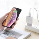 Мережевий зарядний пристрій HOCO C73A Glorious dual port charger set (iP)(EU) White