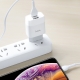 Мережевий зарядний пристрій HOCO C73A Glorious dual port charger set (iP)(EU) White