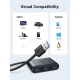 USB-хаб UGREEN CR113 USB 3.0 Hub  1m (Black) (UGR-20291)
