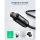 Аудіокабель UGREEN AV122 Toslink Optical Audio Cable 2m (Black)(UGR-70892)