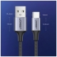 Кабель UGREEN US288 USB-A 2.0 to USB-C Cable Nickel Plating Aluminum Braid 1m (Black) (UGR-60126)