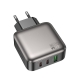 Мережевий зарядний пристрій BOROFONE BAS56A Absolute PD45W(2C1A) charger(EU) Black