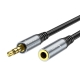 Аудiокабель HOCO UPA20 3.5 audio extension cable male to female (L2M) Metal Gray