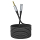 Аудiокабель HOCO UPA20 3.5 audio extension cable male to female (L2M) Metal Gray