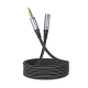Аудiокабель HOCO UPA20 3.5 audio extension cable male to female (L1M) Metal Gray