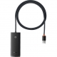Мультипортовый адаптер Baseus Lite Series 4-Port Type-A HUB 1m Black (WKQX030101)