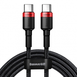 Кабель Baseus Cafule USB Type-C to USB Type-C PD2.0 100W 20W 2 м Black/Red (CATKLF-BL91)