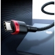 Кабель Baseus Cafule USB Type-C to USB Type-C PD2.0 100W 20W 2 м Black/Red (CATKLF-BL91)