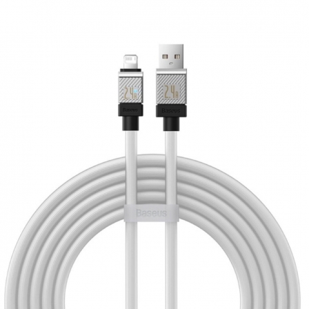 Кабель Baseus CoolPlay Series Fast Charging Cable USB to iP 2.4A 1m White