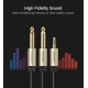 Аудіокабель UGREEN AV126 3.5mm TRS to Dual 6.35mm TS Audio Cable 2m (Gray)(UGR-10615)