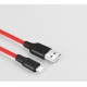 Кабель HOCO X21 USB to iP 2A, 1m, silicone, TPE connectors, Black+Red