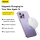 Бездротовий зарядний пристрій Baseus Simple Mini3 Magnetic Wireless Charger 15W Silver