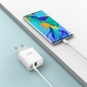 Мережевий зарядний пристрій HOCO C80A Rapido PD20W+QC3.0 charger set (Type-C TO Type-C)(EU) White