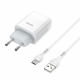 Мережевий зарядний пристрій HOCO C73A Glorious dual port charger set(Type-C) 12W White