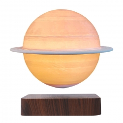 Магнітна левітаційна лампа HCNT Levitating Lamp Saturn Dark Wood Grain
