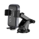 Автотримач для телефона HOCO H79 Vista push-type car holder (center console) Black Metal Gray