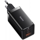Мережевий зарядний пристрій Baseus GaN5 Pro Fast Charger 65W Black Type-C to Type-C cable (CCGP120201)