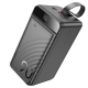 Зовнішній акумулятор HOCO J123D Element 22.5W+PD20W fully compatible power bank with digital display(90000mAh) Black