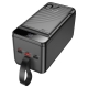 Зовнішній акумулятор HOCO J123D Element 22.5W+PD20W fully compatible power bank with digital display(90000mAh) Black