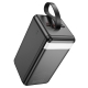 Зовнішній акумулятор HOCO J123D Element 22.5W+PD20W fully compatible power bank with digital display(90000mAh) Black