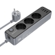 Мережевий подовжувач BOROFONE BAC8 Power 3-position socket(1C3A)(EU/GER)(L3M) Black