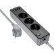 Мережевий подовжувач BOROFONE BAC8 Power 3-position socket(1C3A)(EU/GER)(L3M) Black