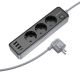Мережевий подовжувач BOROFONE BAC8 Power 3-position socket(1C3A)(EU/GER)(L3M) Black