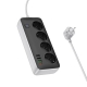 Мережевий подовжувач HOCO AC22 Sunlight 4-bit (PD30W/1C3A) desktop socket (EU/GER)(L3M) Black