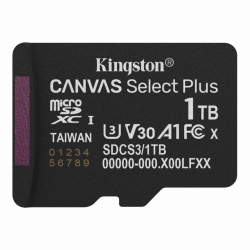Карта пам'яті microSDXC (UHS-1 U3) Kingston Canvas Select Plus Gen3 1Tb class 10 А1 V30 (R-150MB/s)