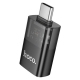 Перехідник HOCO UA36B C male to USB female OTG transparent adapter Black