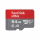 Карта пам'яті microSDXC (UHS-1) SanDisk Ultra 64Gb class 10 A1 (140Mb/s) (adapter SD)